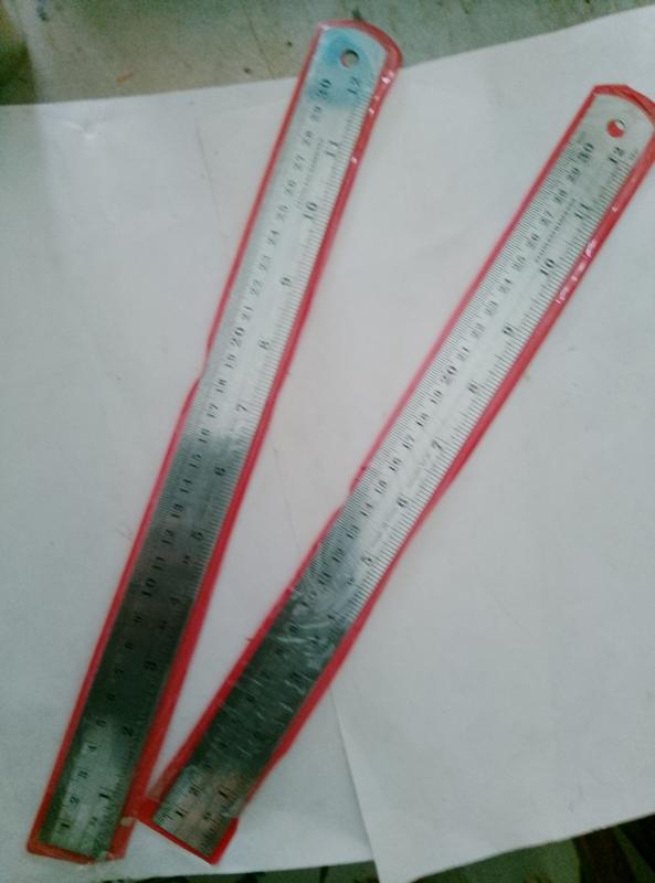 short steel ruler