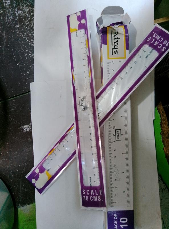 Transparent thick ruler