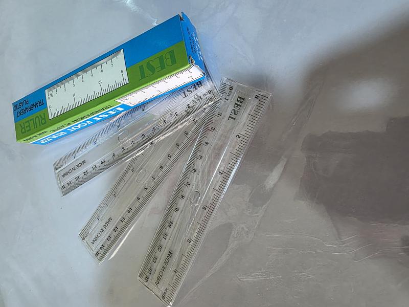 Short plastic ruler