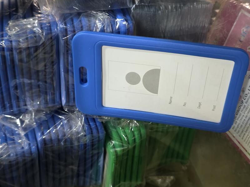 Green ID plastic holder