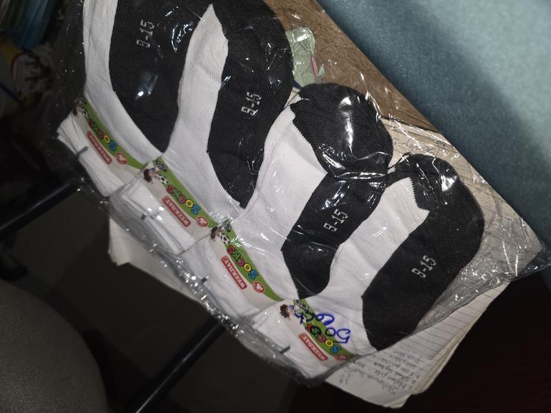 9-15 white/black socks