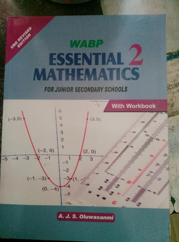 Old edition Wabp essential mathematics JSS2